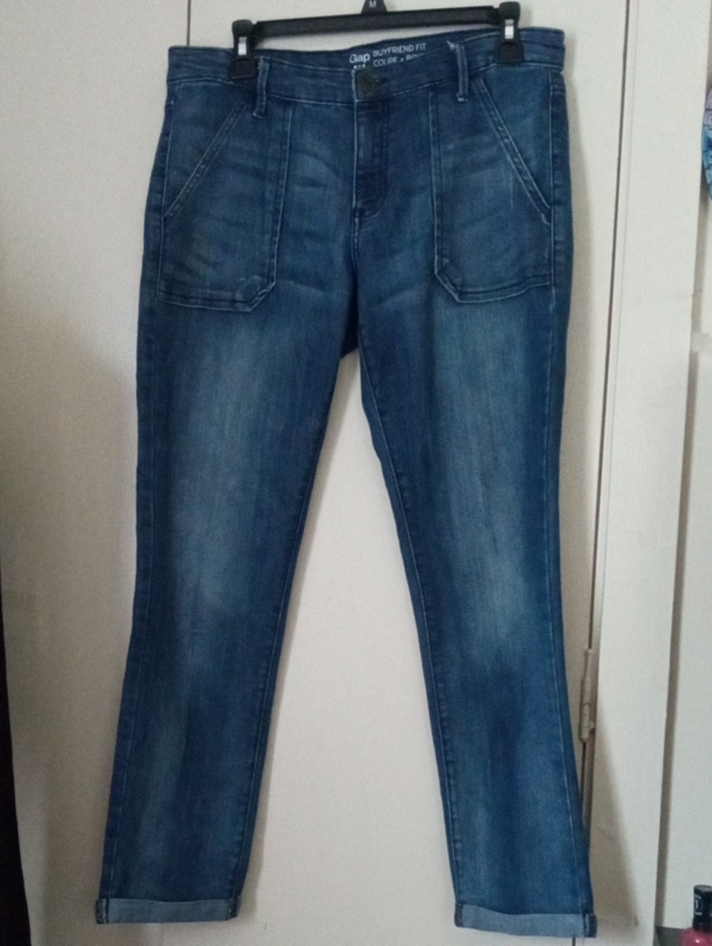 GAP Boyfriend Jeans with Front Patch Pockets and Rolled Cuffs US Size 8/29